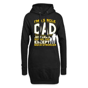 Ich bin ein alleinerziehender Vater Vatertag - Hoodie-Kleid - Schwarz - Vorne