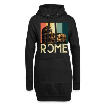 Colisée Gladiateurs romains Italie Antiquité - Sweat-shirt à capuche long Femme - noir - Devant