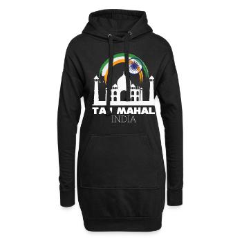 Taj Mahal Palast Indien Tourist Asien - Hoodie-Kleid - Schwarz - Vorne