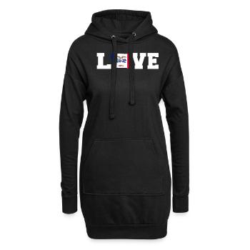 Cher cadeau de l’Iowa - Sweat-shirt à capuche long Femme - noir - Devant