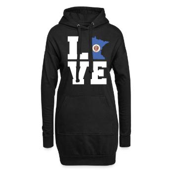 Fier cadeau du drapeau du Minnesota - Sweat-shirt à capuche long Femme - noir - Devant