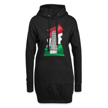 Tour penchée de Pise Italie Toscane Florence - Sweat-shirt à capuche long Femme - noir - Devant
