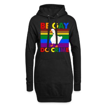Be Gay Do Crime LGBTQ Pride Month - Hoodie-Kleid - Schwarz - Vorne