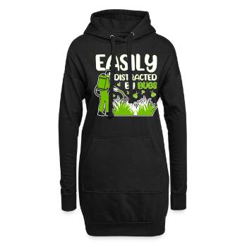 Facilement distrait par les exterminateurs de vermine - Sweat-shirt à capuche long Femme - noir - Devant