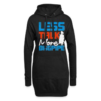 Less talking more bagpipes - Hoodie Dress - black - Front