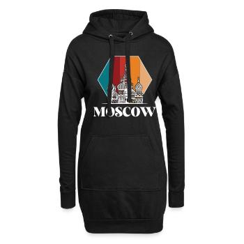 Basilius Kathedrale Moskau Russland Retro - Hoodie-Kleid - Schwarz - Vorne
