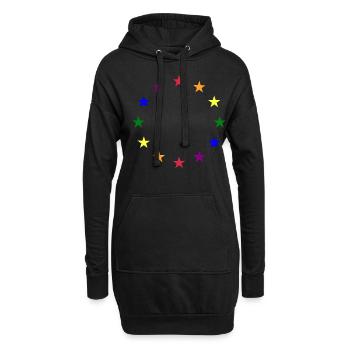 Gayropa Gay Europe Drapeau LGBT LGBTQIA - Sweat-shirt à capuche long Femme - noir - Devant