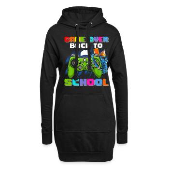 Game Over Back To School - Hoodie-Kleid - Schwarz - Vorne
