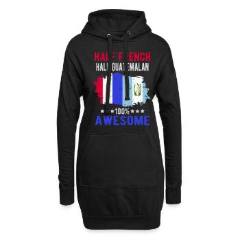 Moitié Français moitié guatémaltèque - Sweat-shirt à capuche long Femme - noir - Devant