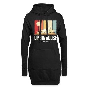 Opéra de Sydney Australie Sunrise - Sweat-shirt à capuche long Femme - noir - Devant