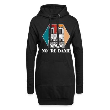Paris Cathédrale Notre-Dame France - Sweat-shirt à capuche long Femme - noir - Devant