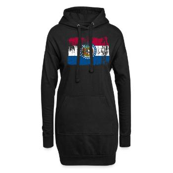 Missouri flaggen geschenk - Hoodie-Kleid - Schwarz - Vorne