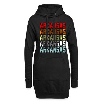 Stolzes Zuhause geschenk Arkansas - Hoodie-Kleid - Schwarz - Vorne