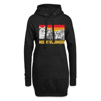 Mount Rushmore Dakota du Sud Lincoln Memorial - Sweat-shirt à capuche long Femme - noir - Devant