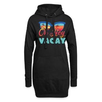 Sunglasses Hey Vacation 2022 Tropical Hello Summer - Hoodie-Kleid - Schwarz - Vorne