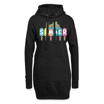 Beach 2022 Tropical Cream Ice Hello Summer - Hoodie-Kleid - Schwarz - Vorne