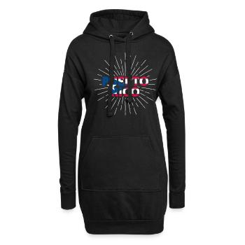 Porto Rico Porto Rico Origine - Sweat-shirt à capuche long Femme - noir - Devant