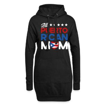 Ganz puerto-ricanische Mama Puerto Rico Mutter - Hoodie-Kleid - Schwarz - Vorne