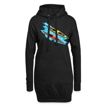 Boating Boat Kayaking Kayak Pontoon Lake Summer - Hoodie-Kleid - Schwarz - Vorne