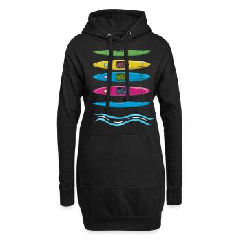 Boating Boat Kayak Pontoon Lake Summer 2022 - Hoodie-Kleid - Schwarz - Vorne