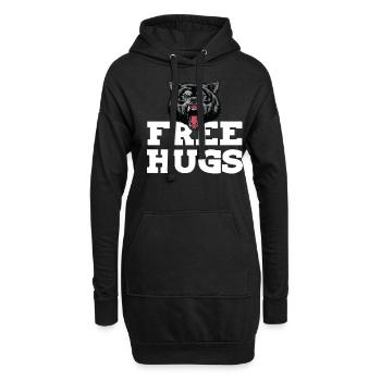 Wolf Embrace Wild Dog Full Moon Wolf Pack - Sweat-shirt à capuche long Femme - noir - Devant