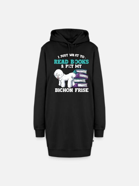 Lesen - Hoodie-Kleid - Schwarz
