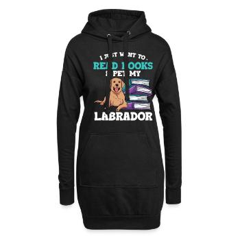 Lesen - Hoodie-Kleid - Schwarz - Vorne