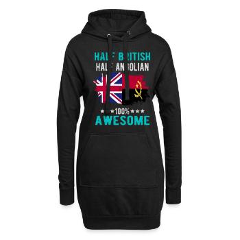 Halb Brite Halb Angolier - Hoodie-Kleid - Schwarz - Vorne