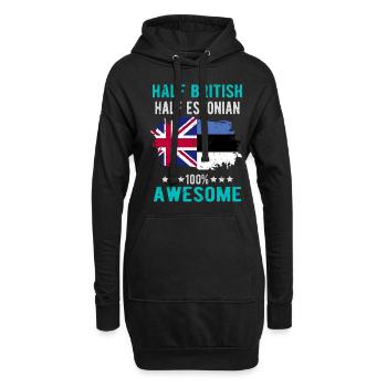Halb Brite Halb Estländer - Hoodie-Kleid - Schwarz - Vorne