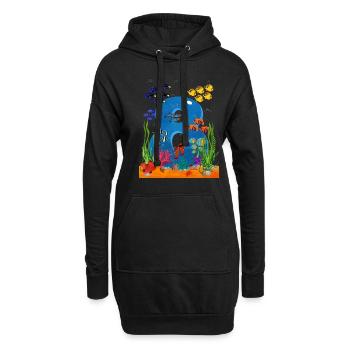 8 Geschenkidee zum Geburtstag - Hoodie-Kleid - Schwarz - Vorne