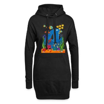4 Geschenkidee zum Geburtstag - Hoodie-Kleid - Schwarz - Vorne