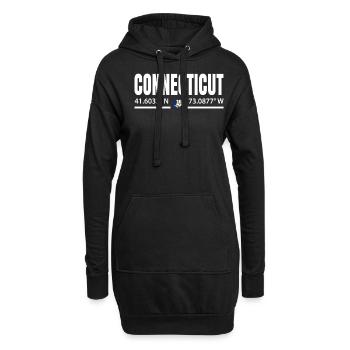 Connecticut reisen geschenk - Hoodie-Kleid - Schwarz - Vorne