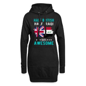 Halb Brite Halb Iraki - Hoodie-Kleid - Schwarz - Vorne