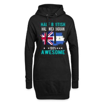 Halb Brite Halb Nicaraguaner - Hoodie-Kleid - Schwarz - Vorne