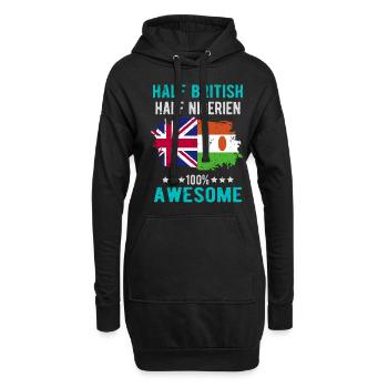 Halb Brite Halb Nigrer - Hoodie-Kleid - Schwarz - Vorne