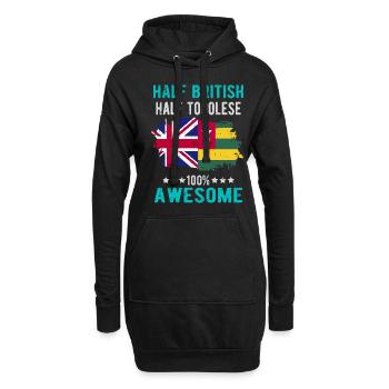 Halb Brite Halb Tongolese - Hoodie-Kleid - Schwarz - Vorne