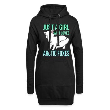 Polarfuchs - Hoodie-Kleid - Schwarz - Vorne