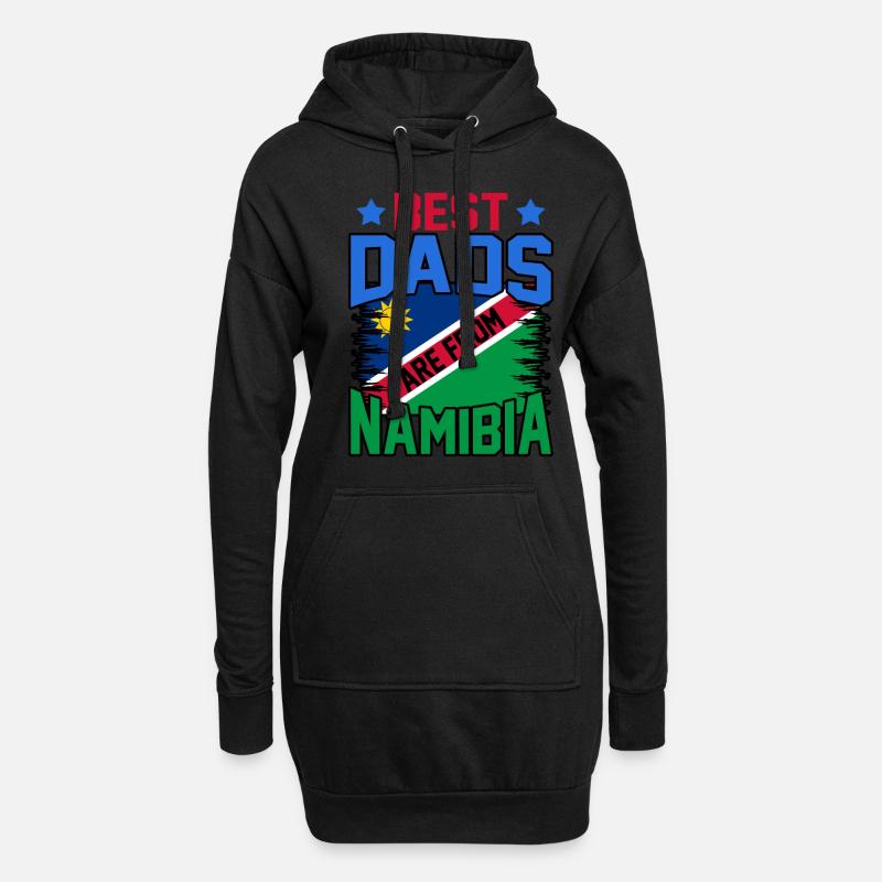 Namibia - Hoodie-Kleid - Schwarz