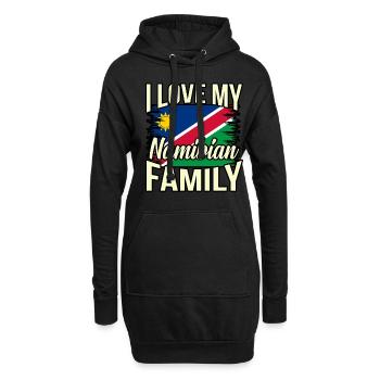 Namibia - Hoodie-Kleid - Schwarz - Vorne
