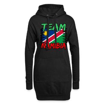 Namibia - Hoodie-Kleid - Schwarz - Vorne