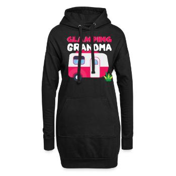 Vacances d’aventure Glamp Grand-mère Grand-mère Camping - Sweat-shirt à capuche long Femme - noir - Devant