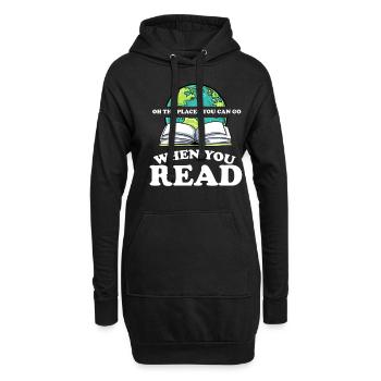 Lesen - Hoodie-Kleid - Schwarz - Vorne