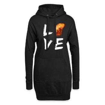 Fleischliebhaber Schnitzelfan Schnitzel - Hoodie-Kleid - Schwarz - Vorne