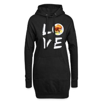 Fleischliebhaber Schnitzelfan Schnitzel - Hoodie-Kleid - Schwarz - Vorne