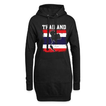Thailand - Hoodie-Kleid - Schwarz - Vorne