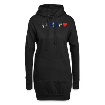 Kansas herzschlag geschenk - Hoodie-Kleid - Schwarz - Vorne