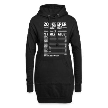 Zoowärter - Hoodie-Kleid - Schwarz - Vorne
