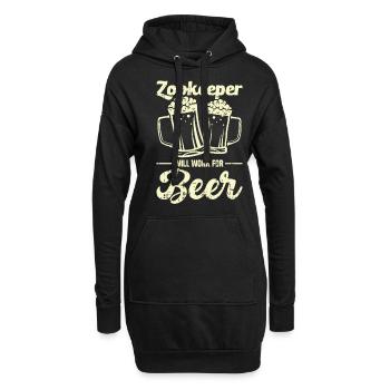 Zoowärter - Hoodie-Kleid - Schwarz - Vorne