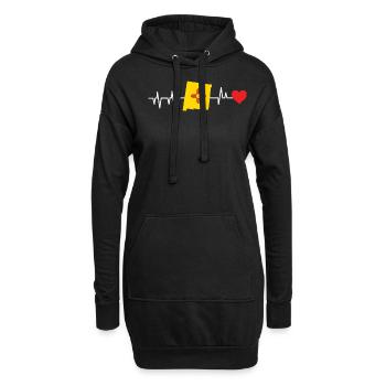 Cadeau de battement de cœur du Nouveau-Mexique - Sweat-shirt à capuche long Femme - noir - Devant