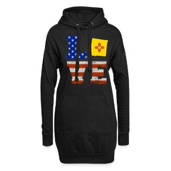 Cher cadeau du Nouveau-Mexique - Sweat-shirt à capuche long Femme - noir - Devant